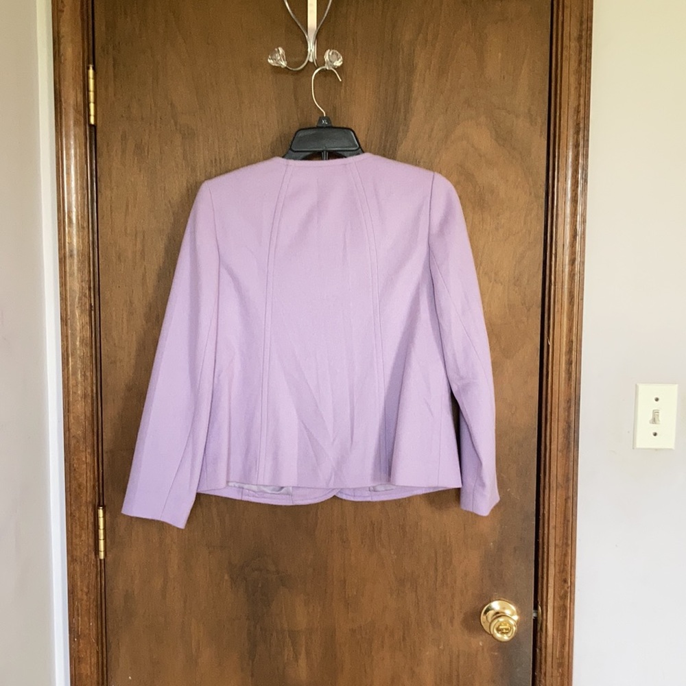 Talbots scalloped edge lined jacket 80% wool fabric made in Italy 2P - Picture 16 of 17